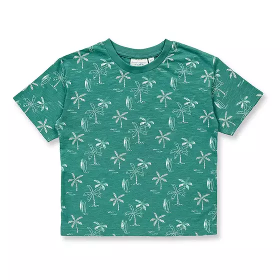 Sense Organics T-Shirt Anton Palms Emerald Green
