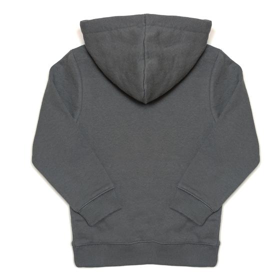 goldmarie LOVE PEACE MOIN Kinder Hoodie Gabi - dunkelgrau - petrol mit Glitzer