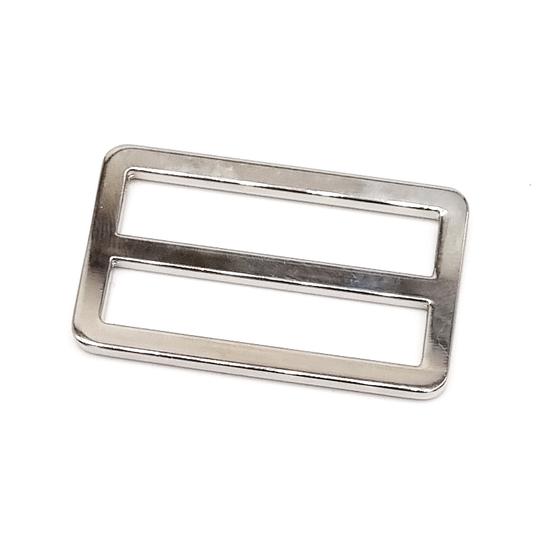 Schieber flach 40mm - silber