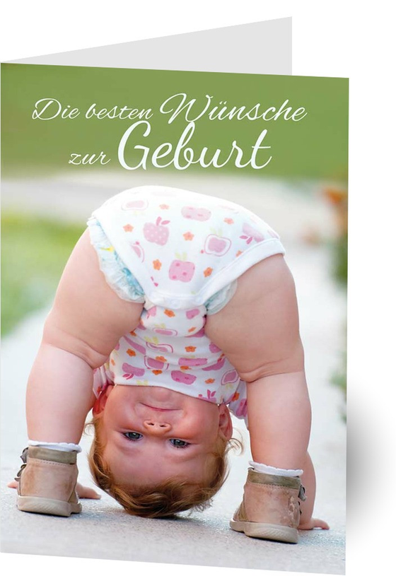 Klappkarte "Die besten Wünsche zur Geburt"