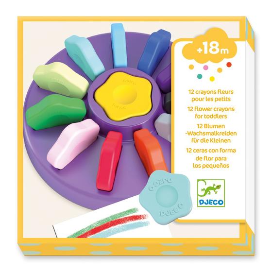 Djeco Blumen Wachsmalkreiden 12 St.