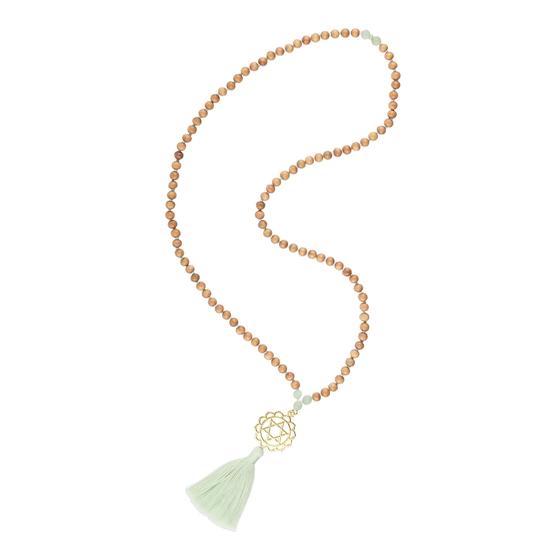 Herzchakra Mala „I am loved" mit Messing
