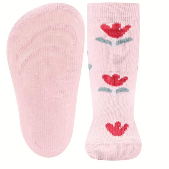 Ewers Stoppersocken SoftStep Blumen Hellrosa