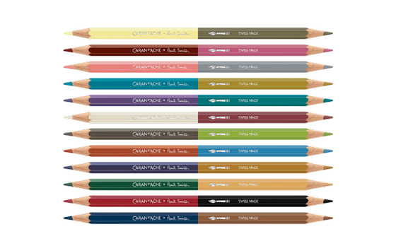 Set 12 Farbstifte Bicolor inklusiv Pinsel Paul Smith