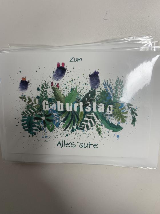 Grußkarte | Doppelkarte mit Umschlag - Geburtstag | Alles Gute