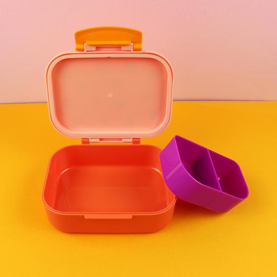 ava&yves Brotdose Lunchbox Smile Rot Rosa Violett