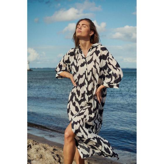 SAINT TROPEZ Blusen Kleid KelsieSZ 30514025 - gemustert - schwarz-weiß