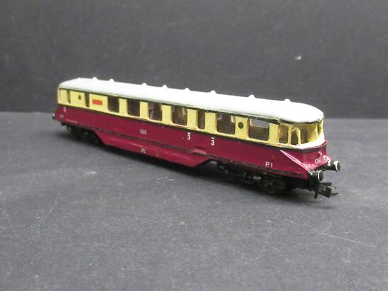 unb-500-302 Triebwagen der OEG  P1 (Johann) rot/creme 3 Klasse Eigenbau Spur N