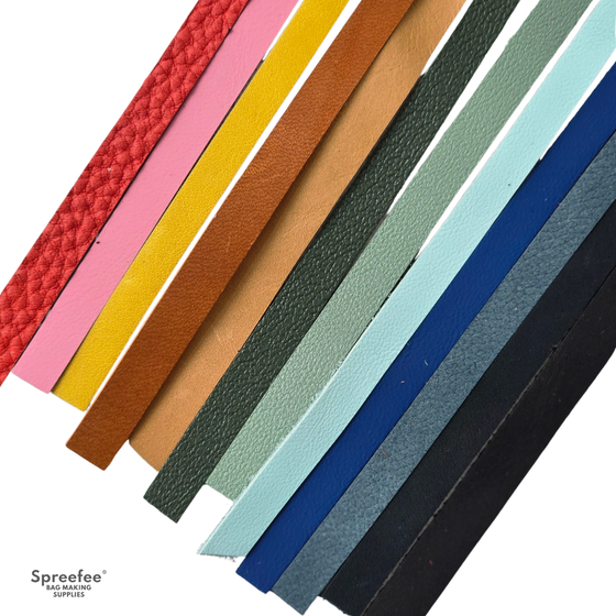 Bunte Lederbändchen am Taschen-Zipper, angenietet oder geknotet – Detail für selbstgenähte Taschen in vielen Farben