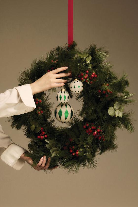 Weihnachtskugel grün  Set Delight von Alessi