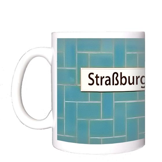 U-Bahn Hamburg Kaffeebecher Kaffeetasse U-Bahnhof Straßburger Straße, Hochbahn Linie U1,  tom bäcker Geschenkidee Hansestadt, Souvenir, Elbe, Lübecker Straße, #lieblingstasse, Ritterstraße, Wandsbeker Chaussee, Marktplatz, Wandsbek Markt, Alter Teichweg
