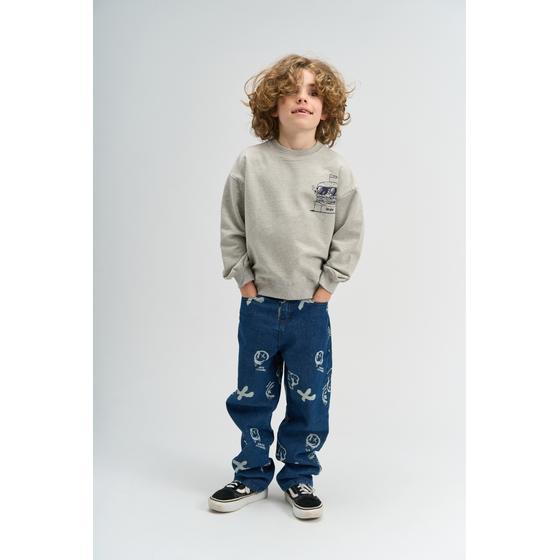 The New Oversized Sweatshirt Stevie Light Grey Melange