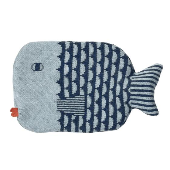 Finn Fish Blue Hot Water Bottle