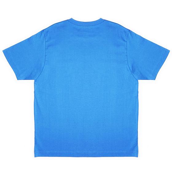 goldmarie OHMMM DIGGA T-Shirt - metallic Look Label - azur blau - Unisex 