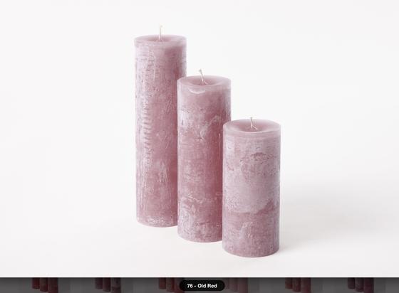 Kerze | ZYLINDERKERZE 7 - 20 / Old Red - Altrosa
