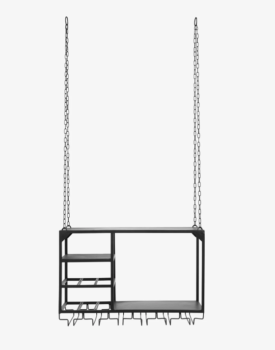 Regal | Hängendes Küchengestell / Regal - Schwarz