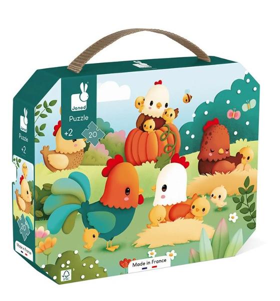 Janod Puzzlekoffer Bauernhof 20 Teile