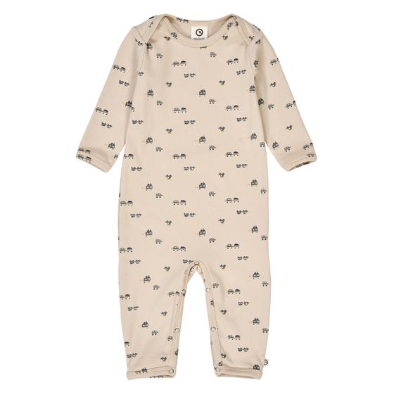 Müsli by Green Cotton Strampler Train Oak Root Deep Green