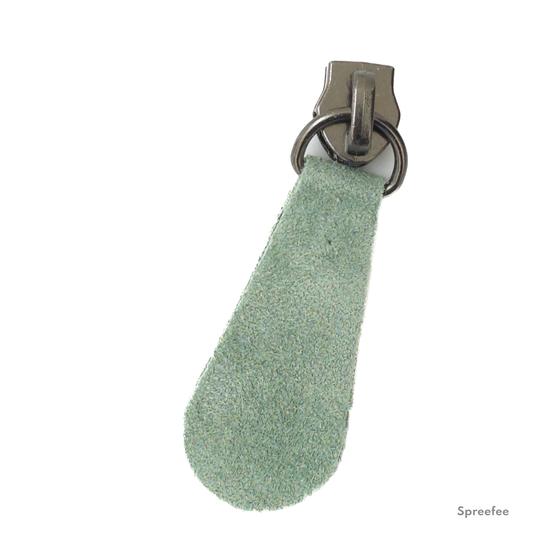 Design Leder-Zipper verschiedene Formen  - mint