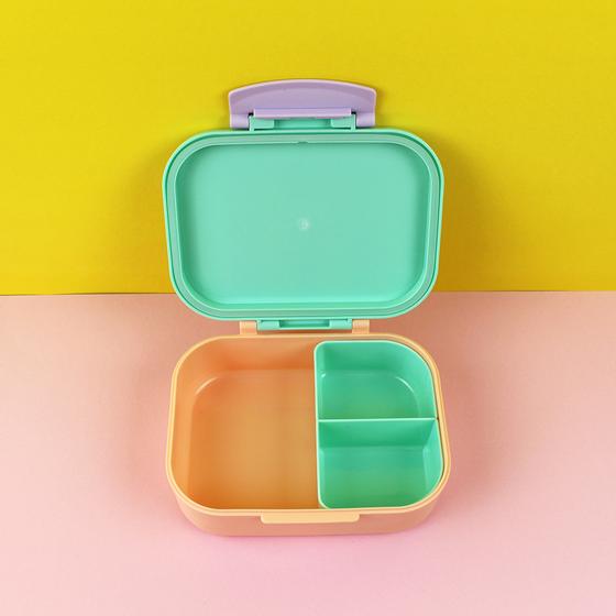 ava&yves Brotdose Lunchbox Stripes Mint Gelb Apricot