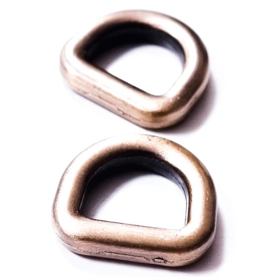 D-Ring 10mm flach– altmessing