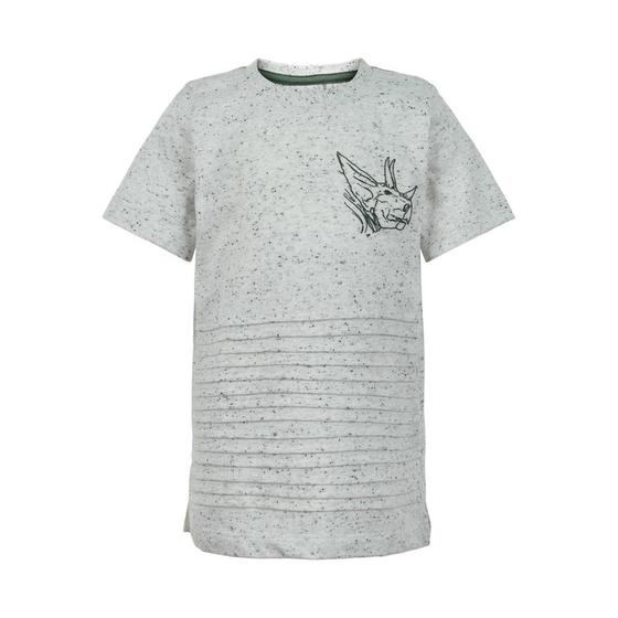 T-Shirt "Dinosaurier", Biobaumwolle, grau-melange