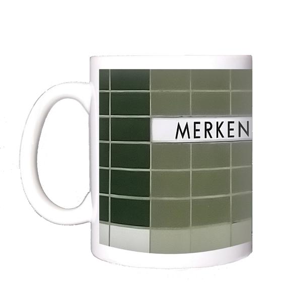 U-Bahn Kaffeebecher Kaffeetasse U-Bahnhof Merkenstrasse, Hochbahn Linie U2, tom bäcker Geschenkidee Hamburg, Hansestadt, Billstedt, Mümmelmannsberg, Steinfurther Allee, #lieblingstasse 