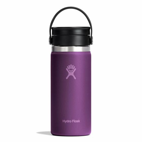 Hydro Flask 16OZ Beachplum Purple, 473 ml, Flex Kappe für Kaffee oder Tee