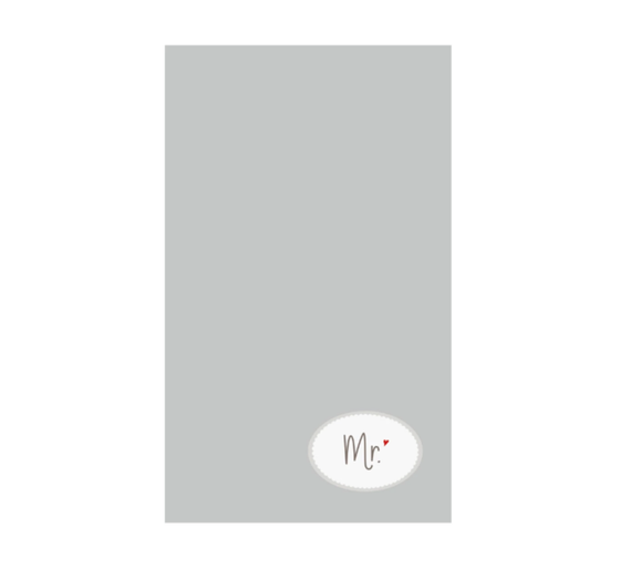 Frottiertuch | Gästehandtuch "Mr." - Grau 