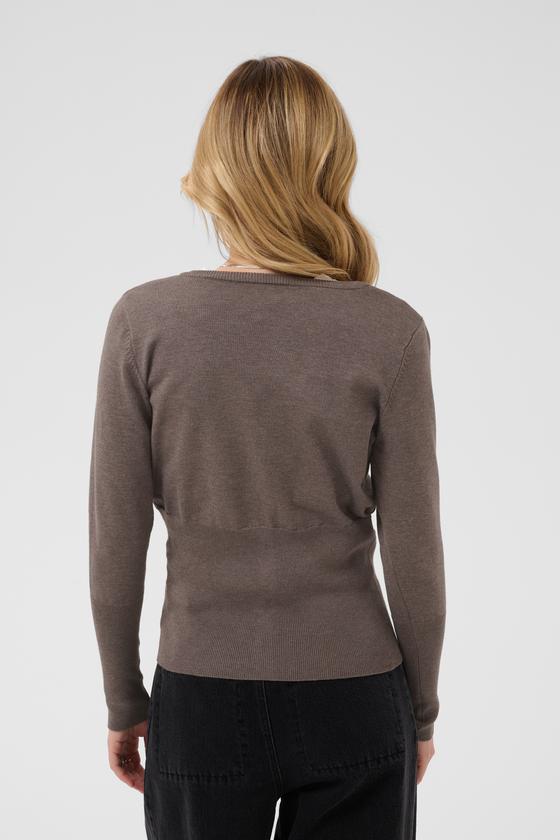 SAINT TROPEZ MilaSZ Slim Cardigan 30515401 - braun melange