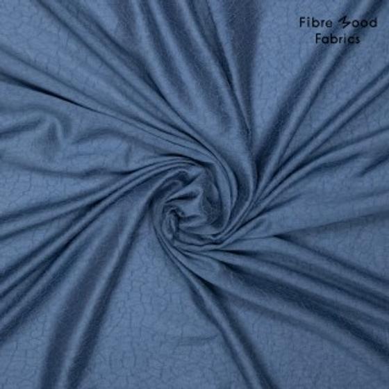 Tencel Jaquard Crinckle blau