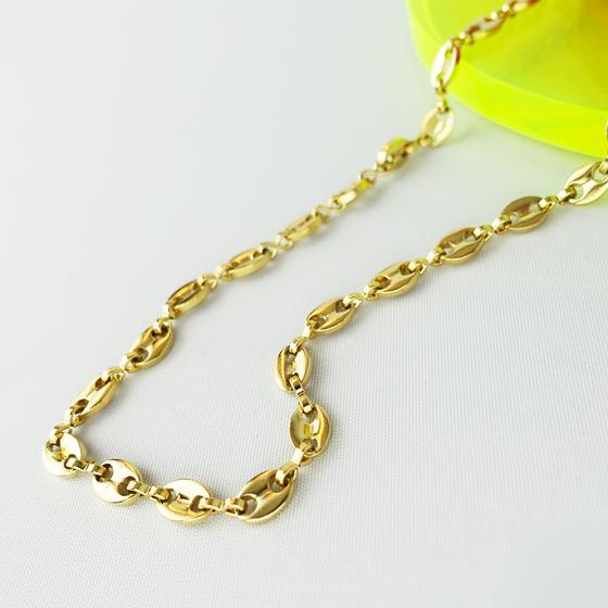 goldmarie Kette PURE CHAIN LENS Stahl vergoldet