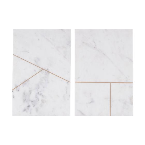Teller | Tafel / Brotzeitbrett Marble - Weisser Marmor