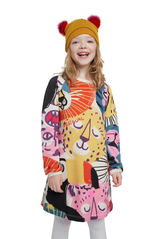 Sweatkleid "Oaxaca" mit wildem Muster, Baumwolle