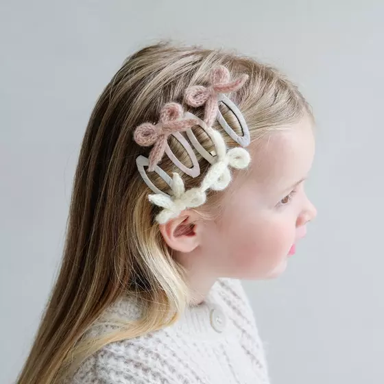 Mimi & Lula Granny Knitted Bow Haarspangen