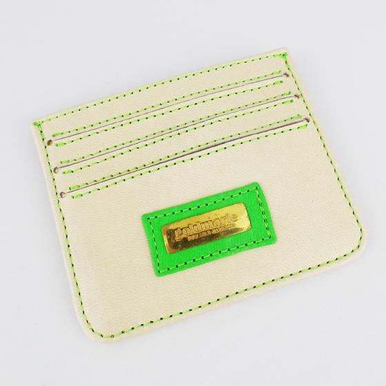 goldmarie Kartenetui Leder beige 8,5x10,5cm