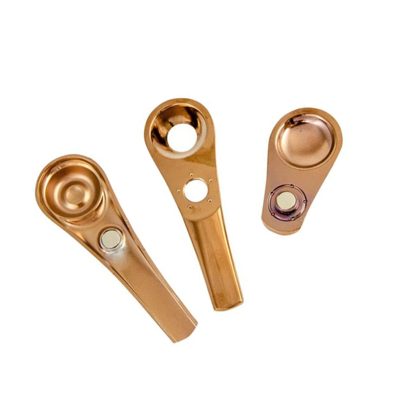 Metallpfeife, Spoon Pipe, Gold