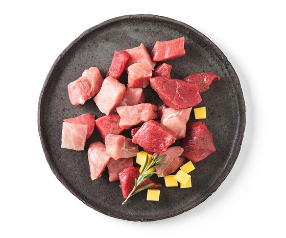 gemischtes Bio-Gulaschgemischtes Bio-Gulasch