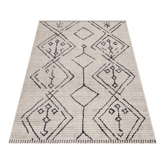 Tazna 160 x 230 cm bej siyah