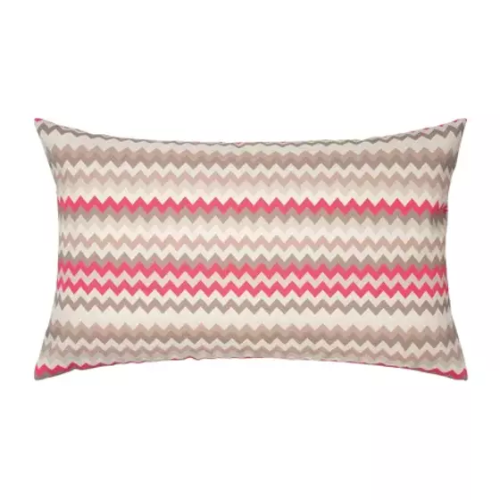 PAD ZICZAC Outdoor Kissen Gartenkissen wetterfest 30 x 50 beige pink