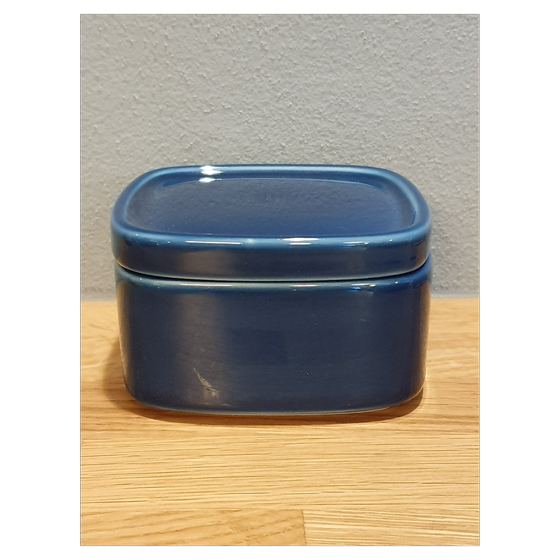 Butterdose / Container `Conte` Blau Quadrat 