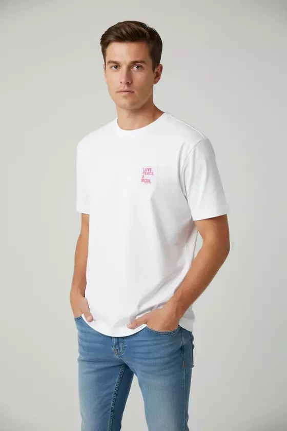 goldmarie LOVE PEACE MOIN T-Shirt - weiß - Unisex