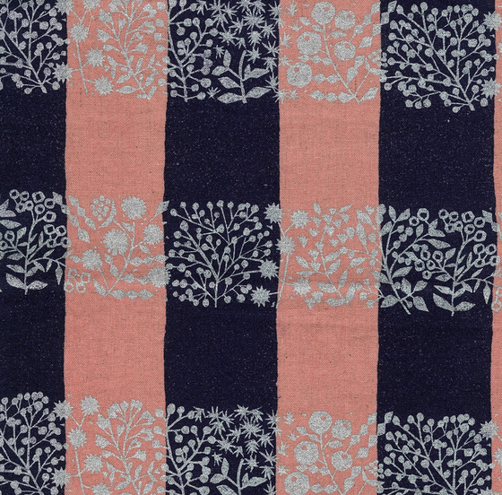 Echino Canvas Streifen Blumen