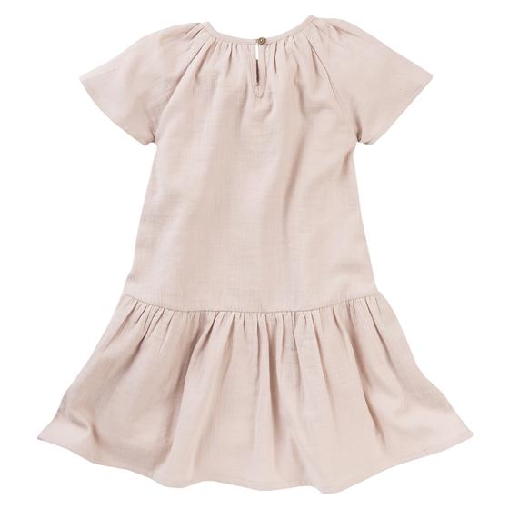 People wear Organic Musselin Kurzarm Kleid Hellrosa