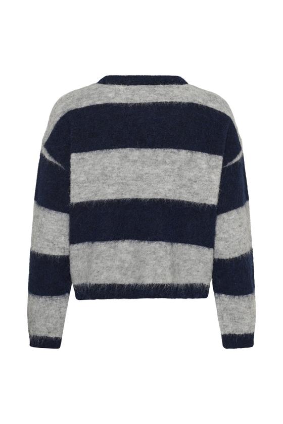 SAINT TROPEZ Pullover TayzieSZ 30515375 gestreift - navy-grau meliert