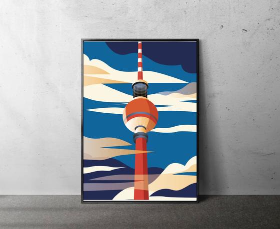 Berlin Poster Fernsehturm