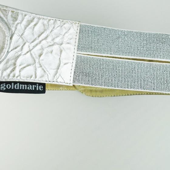 goldmarie Taillengürtel EVELYN - Painted Edition - Gummizug-Element - vintage silber