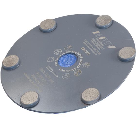 Diamant Schleifscheibe <br> Ø 150 mm x Körnung 50 <br> mit Klettaufnahme <br> zum Schleifen von Parketten