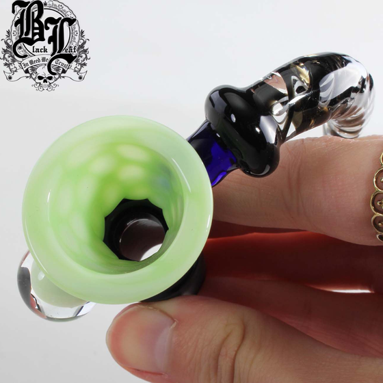 Glaskopf, Black Leaf®, Glaskunst - Hellgrün, 18er