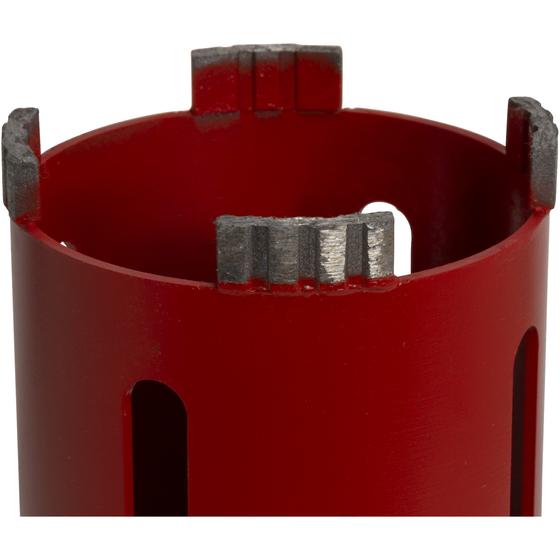 Diamant Trocken-Bohrkrone <br> Ø 32 - 162 mm <br> Nutzlänge 180 mm <br> wahlweise mit verschiedenen Aufnahmen